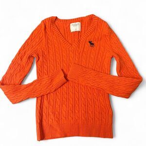 Abercrombie & Fitch Cable Knit Sweater Classic Cozy Size M